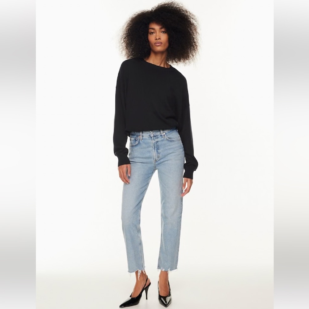 Citizens of Humanity Daphne Crop Raw hem Light Wash Jeans Size 26